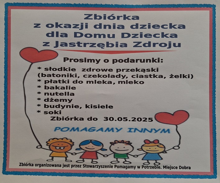 Zbiórka z okazji Dnia Dziecka